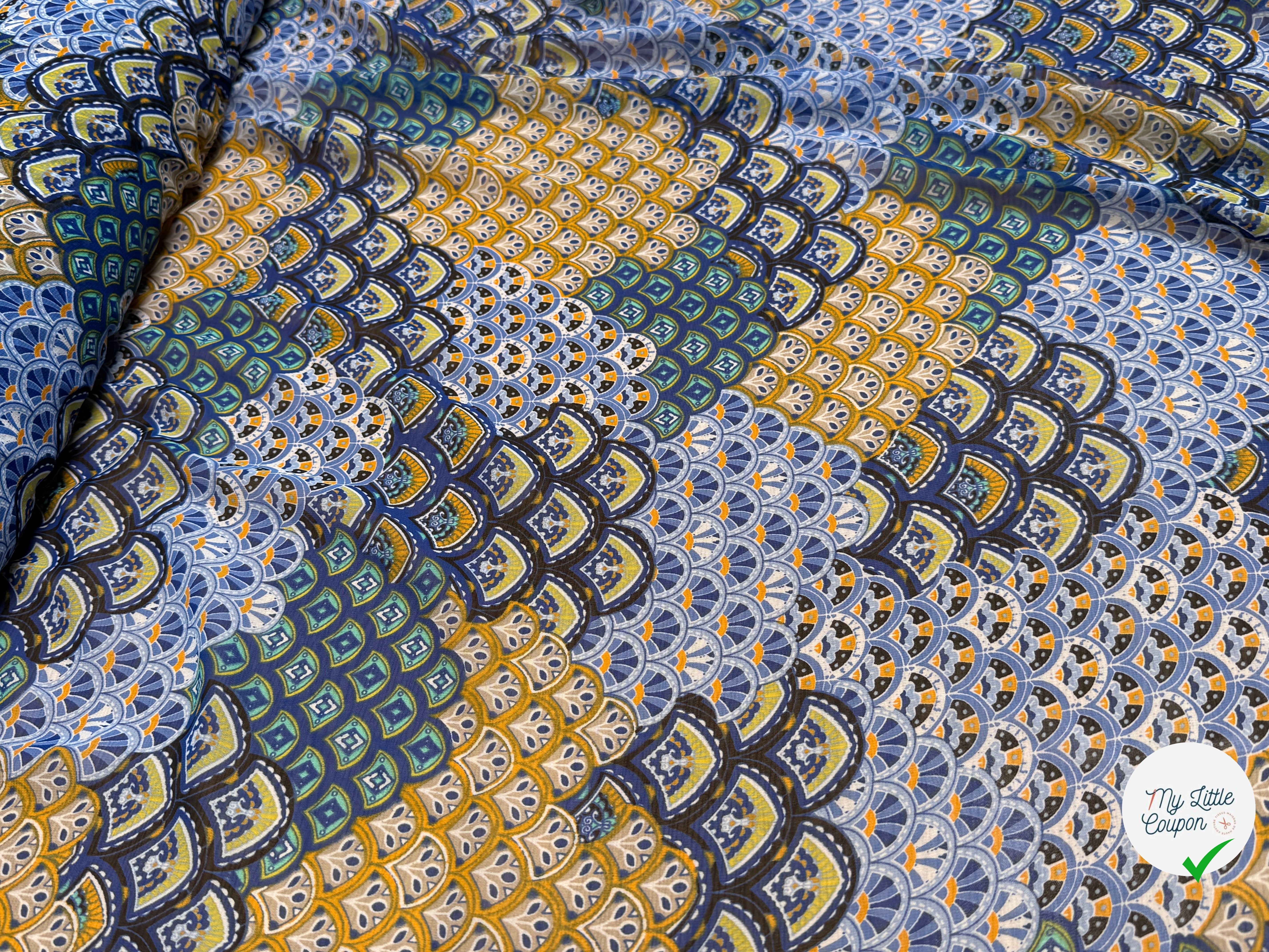 CHIFFON PRINTED ÉVANTAILS MULTICOLORES - My Little Coupon