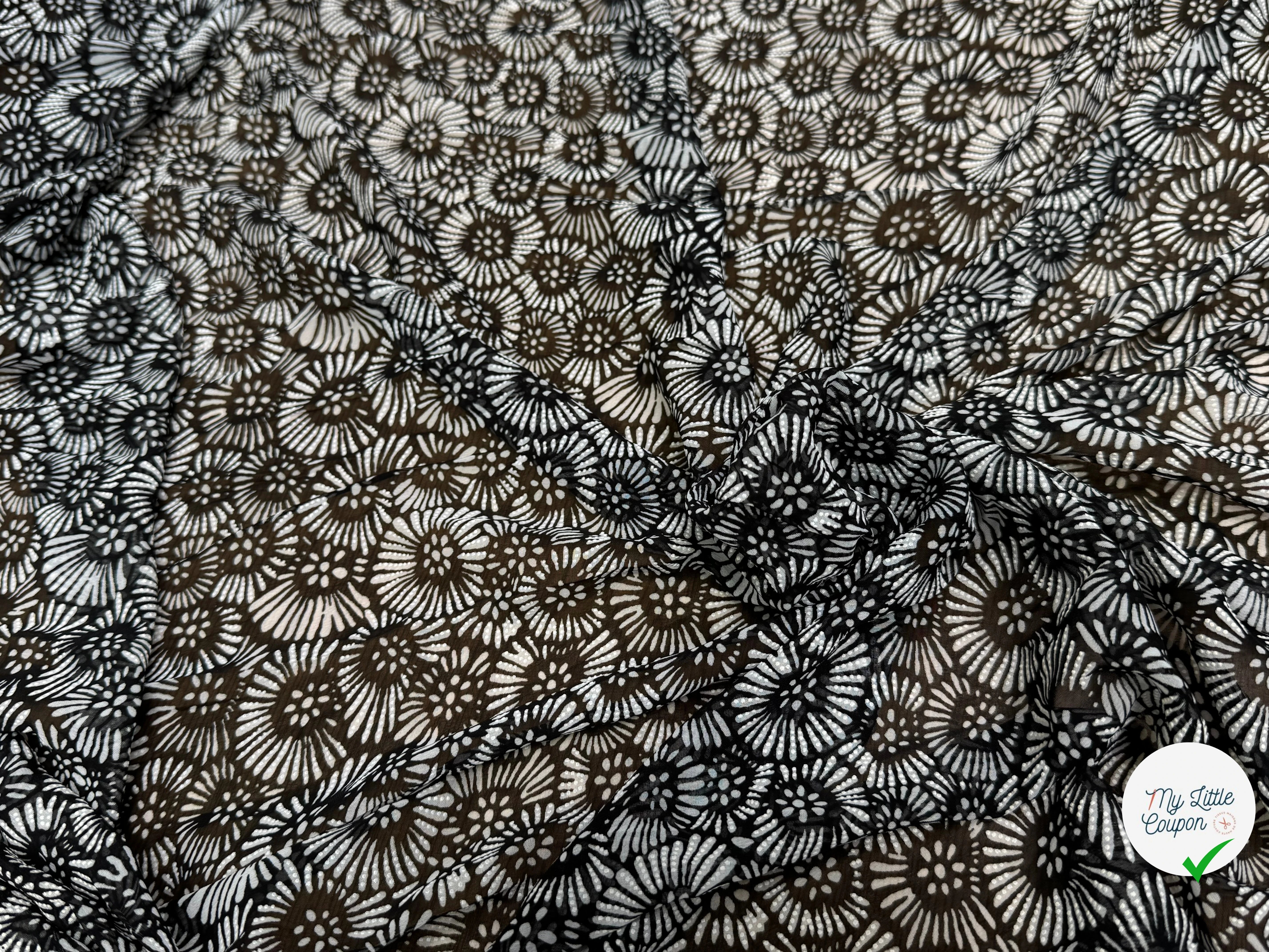 CHIFFON PRINTED FEU D'ARTIFICES FOND NOIR - My Little Coupon