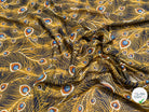 CHIFFON PRINTED FEUILLAGES MUSTARD - My Little Coupon