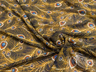 CHIFFON PRINTED FEUILLAGES MUSTARD - My Little Coupon