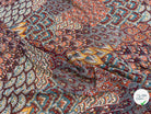 CHIFFON PRINTED FLORAUX MULTICOLORES CHOCO CARAMEL - My Little Coupon