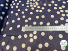 CHIFFON PRINTED GROS POIS BLANC CASSÉ FOND MARINE - My Little Coupon