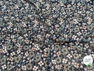 CHIFFON PRINTED JOLIES FLEURS MULTICOLORES FOND MARINE - My Little Coupon