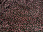 CHIFFON PRINTED LITTLE FLOWERS ROUGE SUR FOND NOIR - My Little Coupon