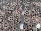 CHIFFON PRINTED MOTIF CIRCULAIRES GÉOMETRIQUES CREME&KAKI - My Little Coupon