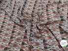 CHIFFON PRINTED MOTIS GÉOMETRIQUES CREME CHOCO FOND ÉCRU - My Little Coupon