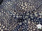 CHIFFON PRINTED PAPILLONS FOND MARINE - My Little Coupon