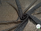 CHIFFON PRINTED POIS MINI LOSANGES FOND NOIR - My Little Coupon