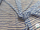 CHIFFON PRINTED RAYURES CROISÉES BLEUES - My Little Coupon