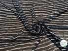 CHIFFON PRINTED RAYURES CROISÉES MARINE FONCÉ - My Little Coupon