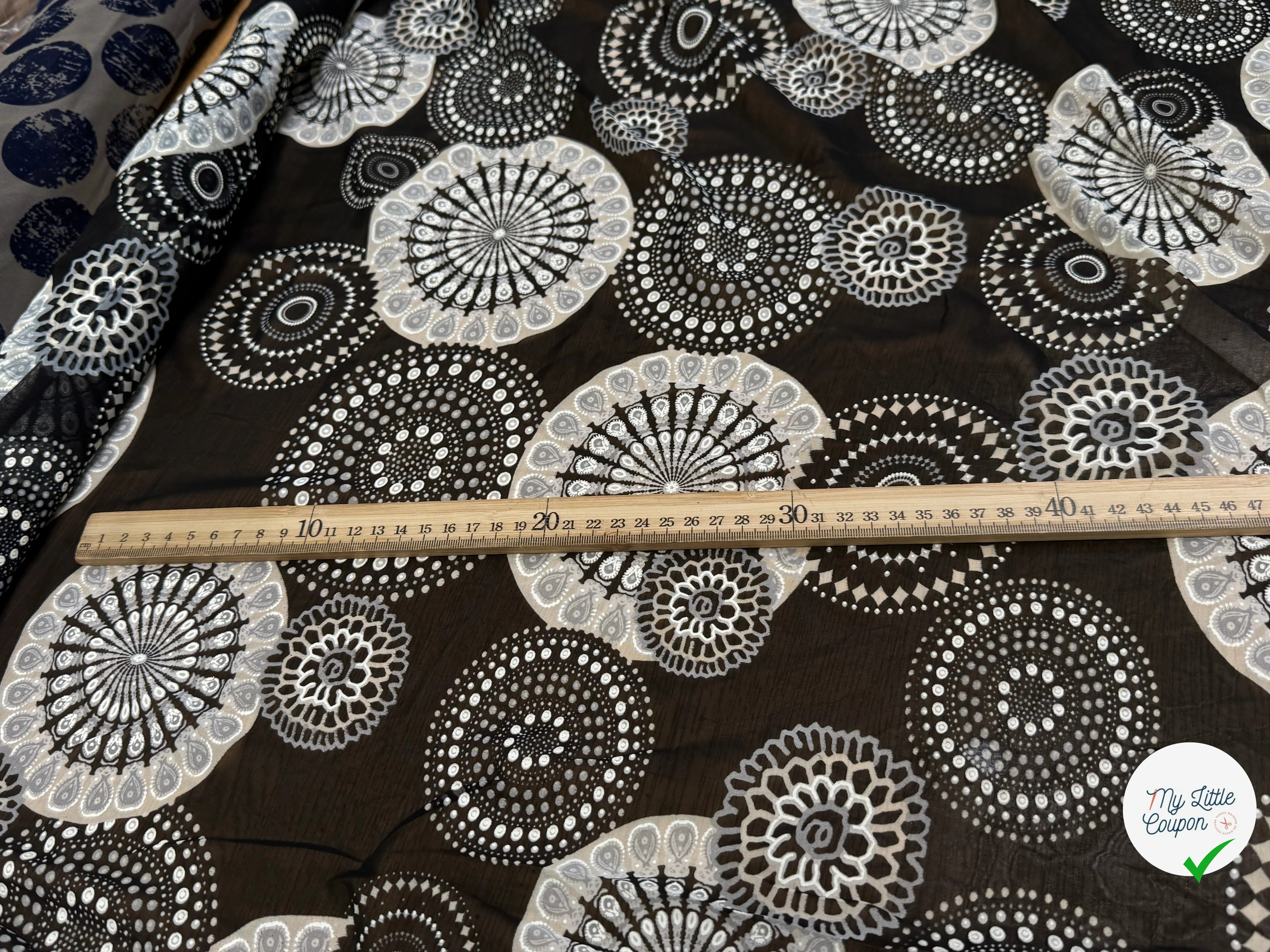 CHIFFON PRINTED SHELL FOND NOIR - My Little Coupon