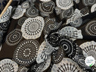 CHIFFON PRINTED SHELL FOND NOIR - My Little Coupon