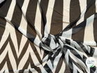 CHIFFON PRINTED TRAMES NOIR ÉCRU - My Little Coupon