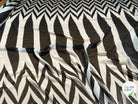 CHIFFON PRINTED TRAMES NOIR ÉCRU - My Little Coupon