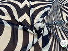CHIFFON PRINTED ZEBRE ÉCRU FOND MARINE - My Little Coupon