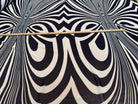 CHIFFON PRINTED ZEBRE ÉCRU FOND MARINE - My Little Coupon