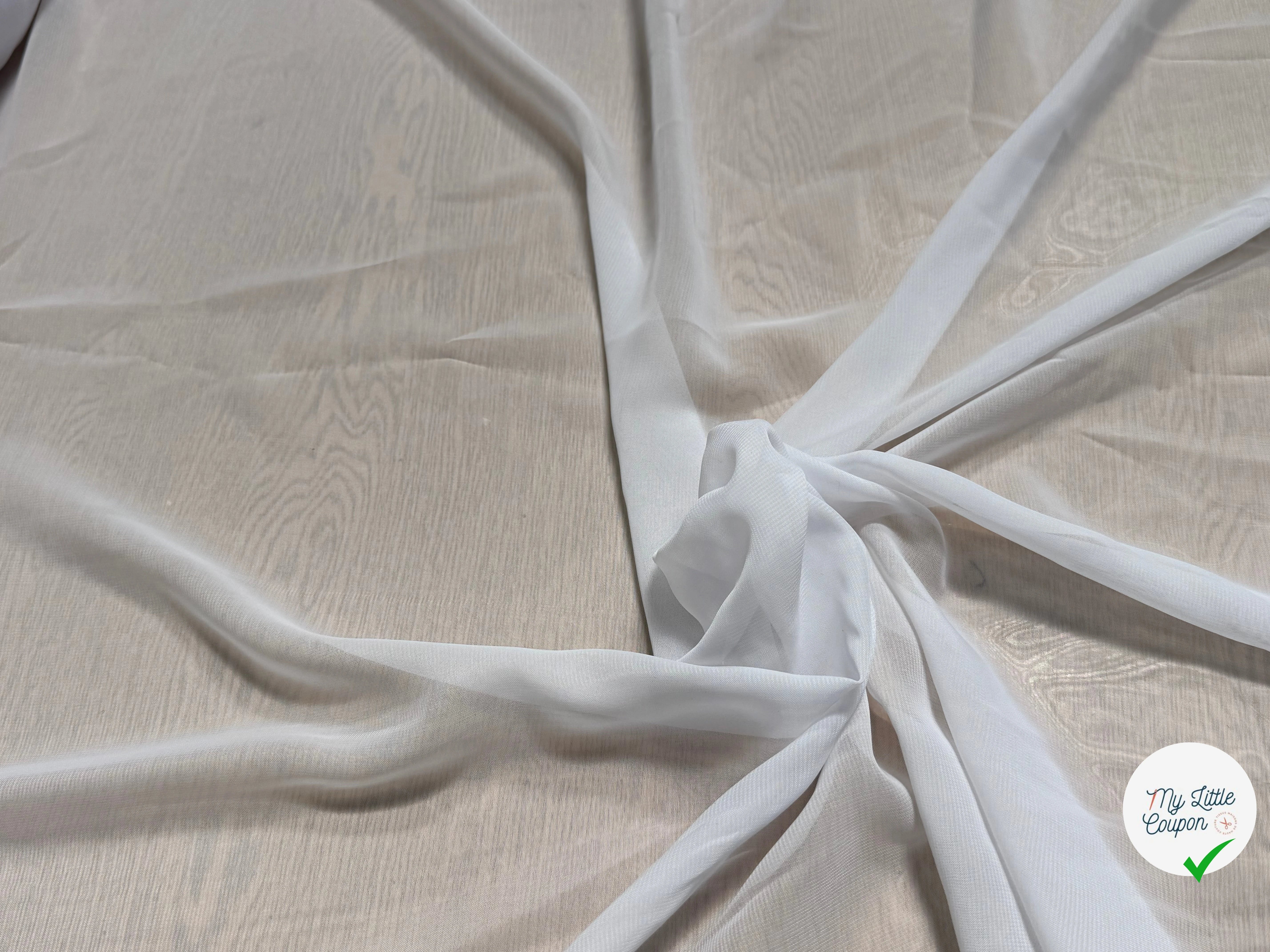 CHIFFON UNI BLANC OPTIQUE - My Little Coupon