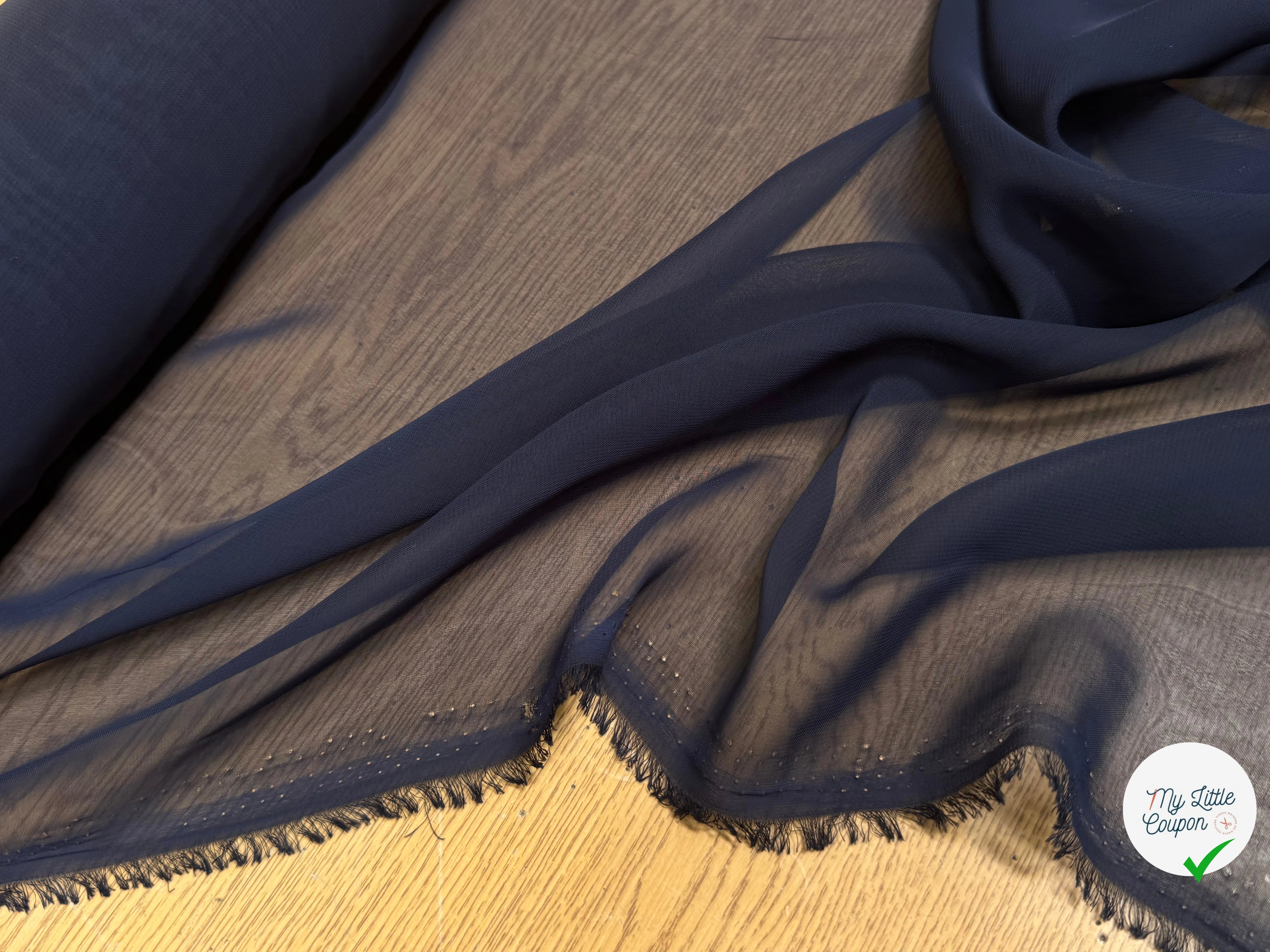 CHIFFON UNI BLEU MARINE - My Little Coupon