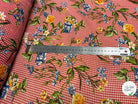 CHIFFON VICHY ROUGE FLUIDE GROSSES FLEURS SUPER BEAU - My Little Coupon