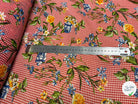CHIFFON VICHY ROUGE FLUIDE GROSSES FLEURS SUPER BEAU - My Little Coupon