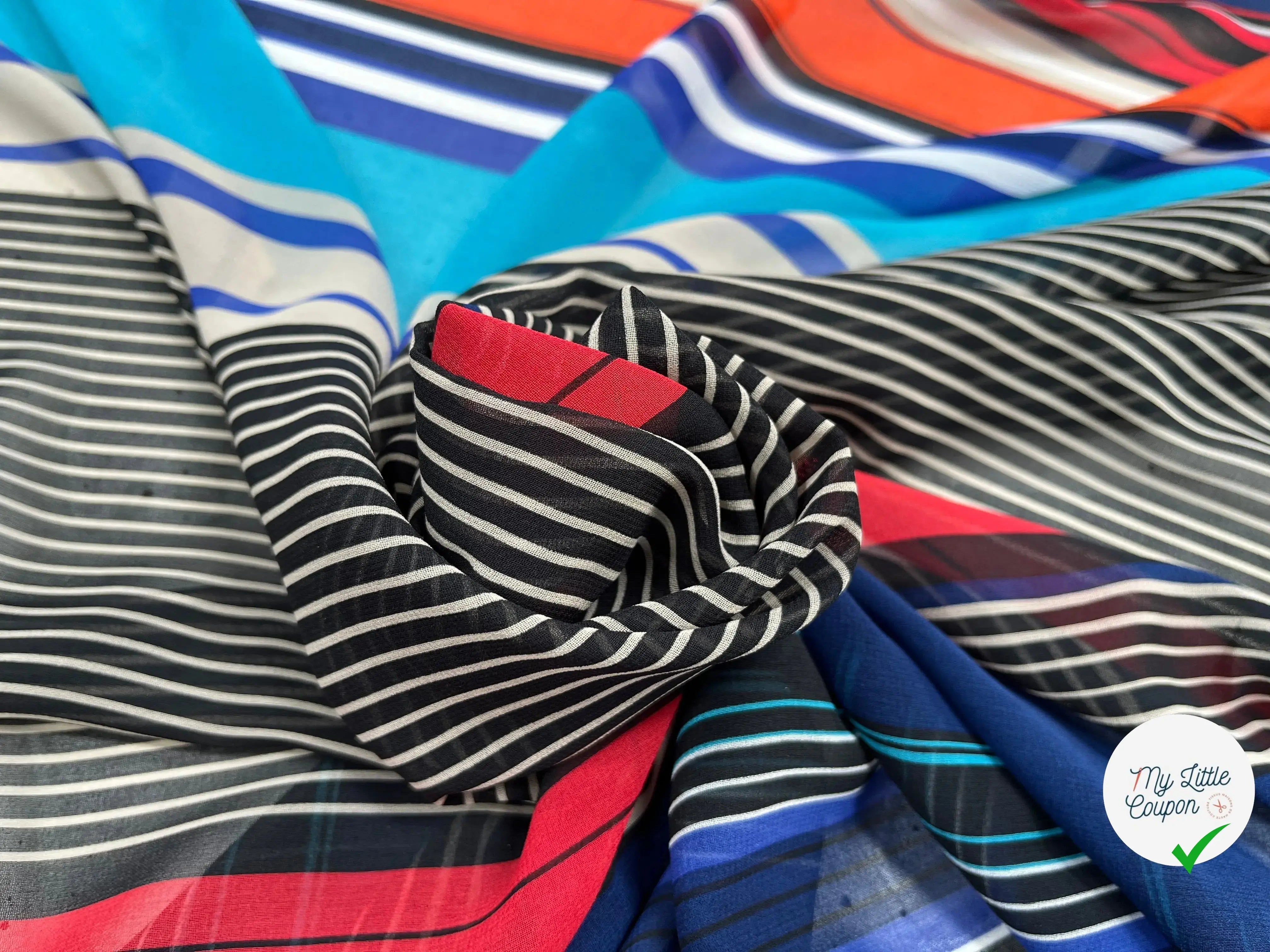 CREPE GEORGETTE STRIPES - My Little Coupon