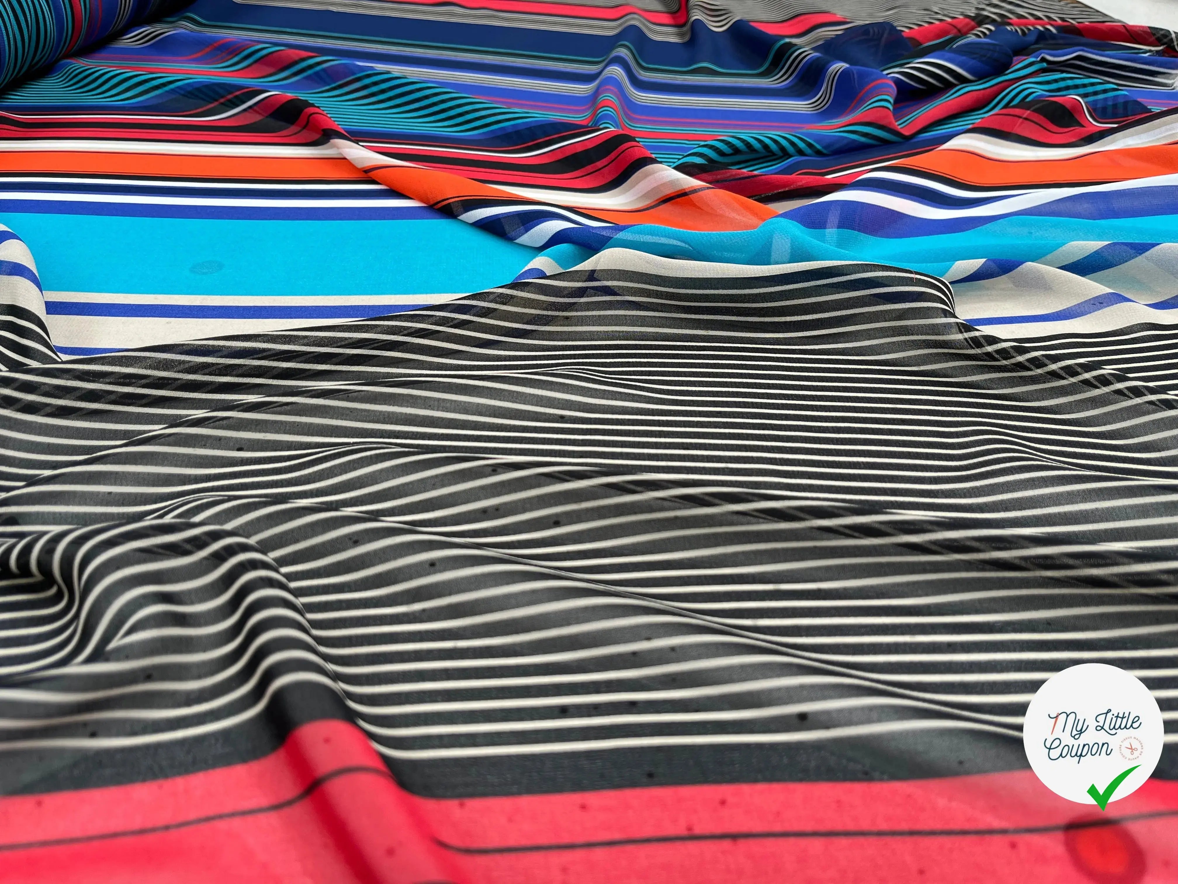 CREPE GEORGETTE STRIPES - My Little Coupon