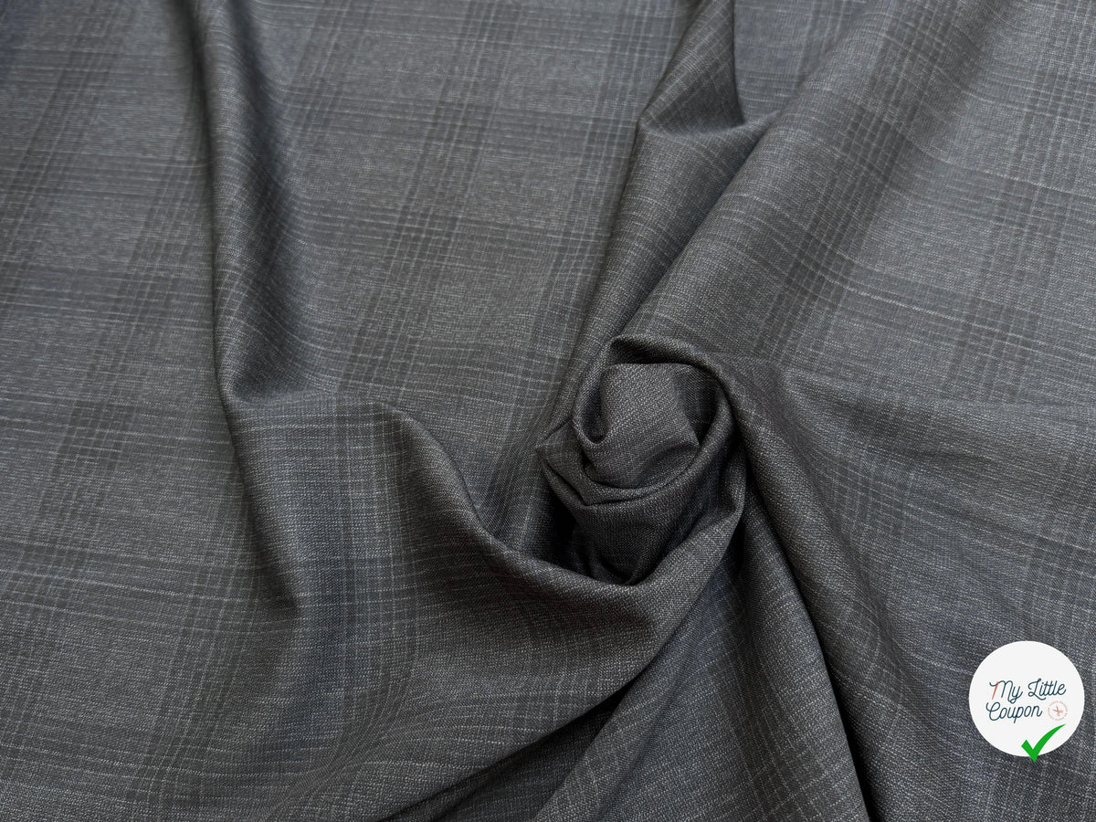 DRAPERIE 100% LAINE VIERGE ÉLÉGANTE À CARREAUX ANTHRACITE - My Little Coupon