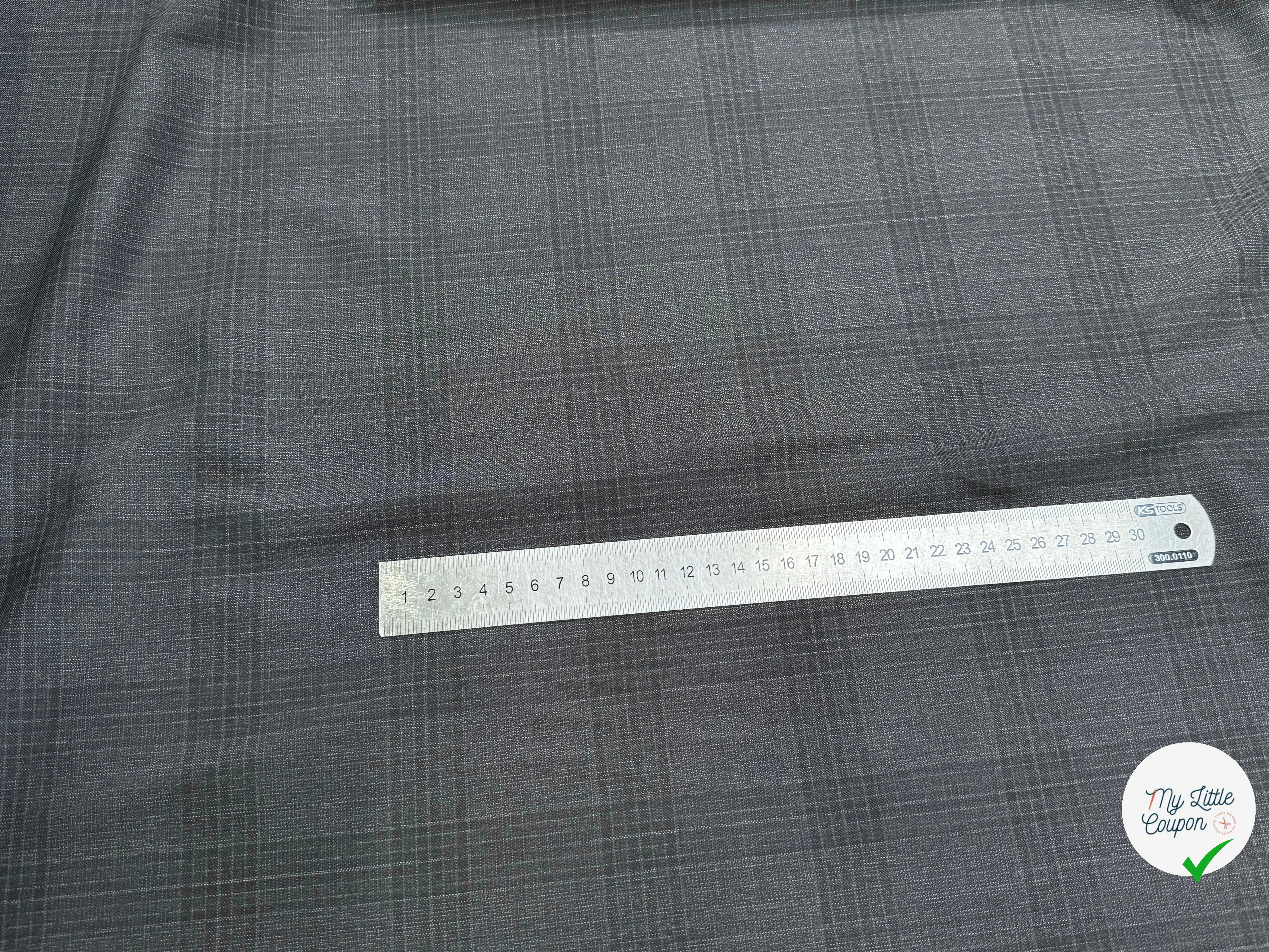 DRAPERIE 100% LAINE VIERGE ÉLÉGANTE À CARREAUX ANTHRACITE - My Little Coupon