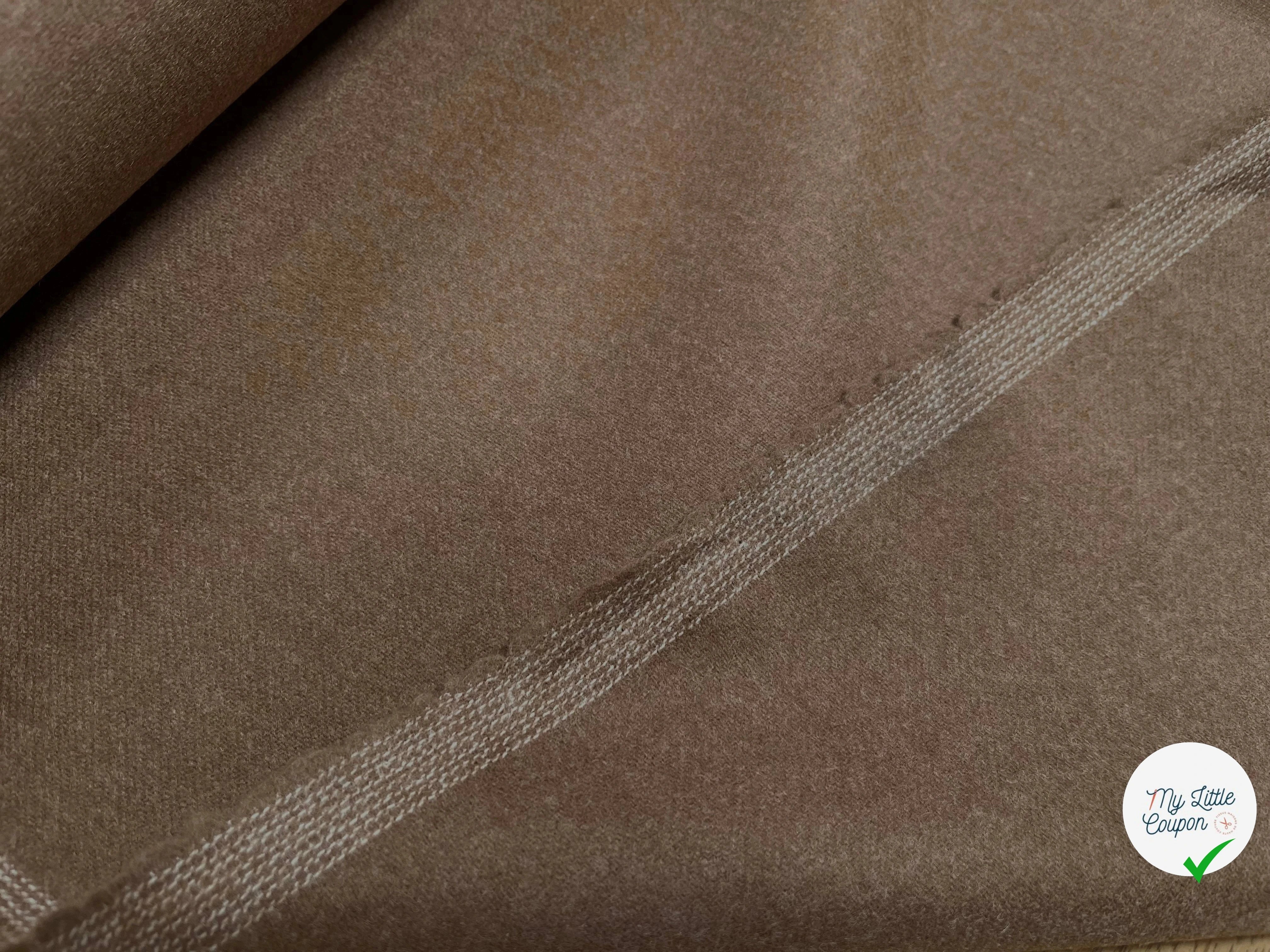 FLANELLE MARRON CAMEL LAINE - My Little Coupon