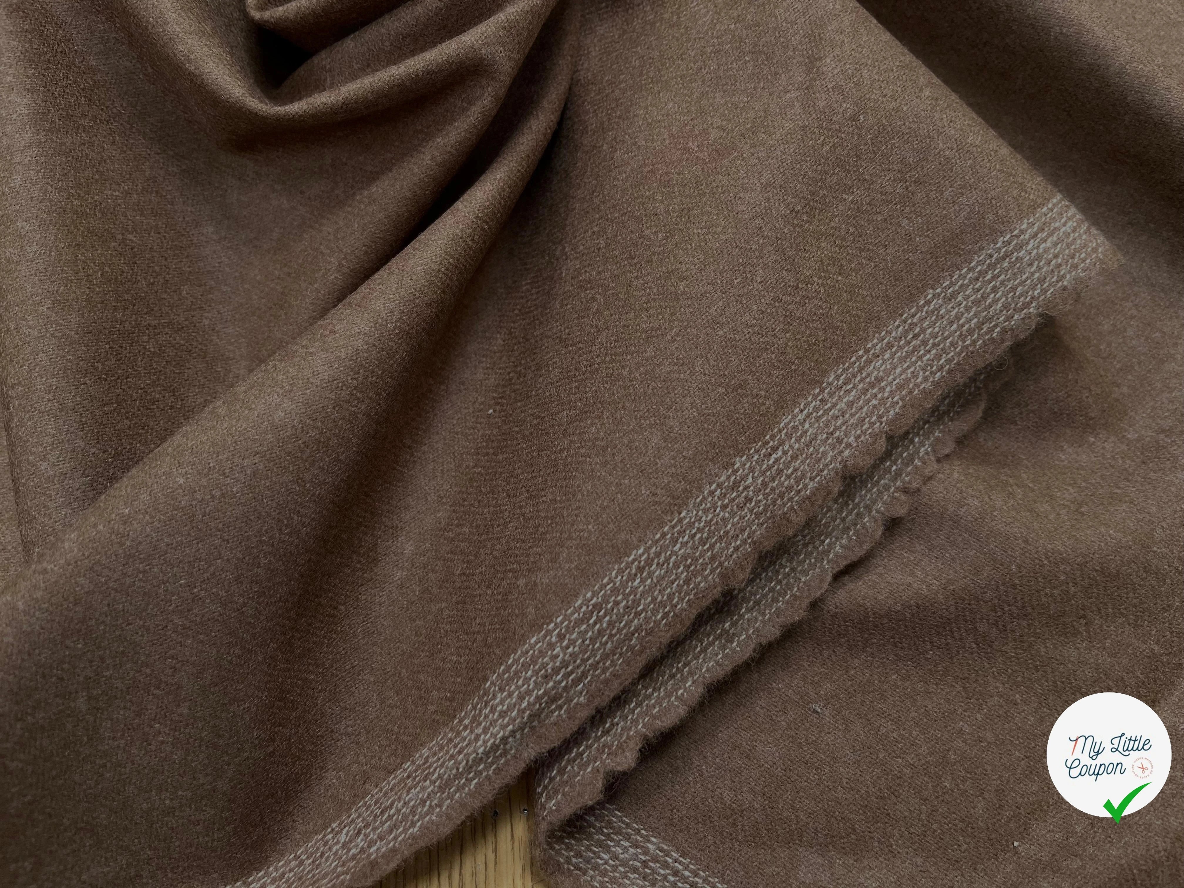 FLANELLE MARRON CAMEL LAINE - My Little Coupon