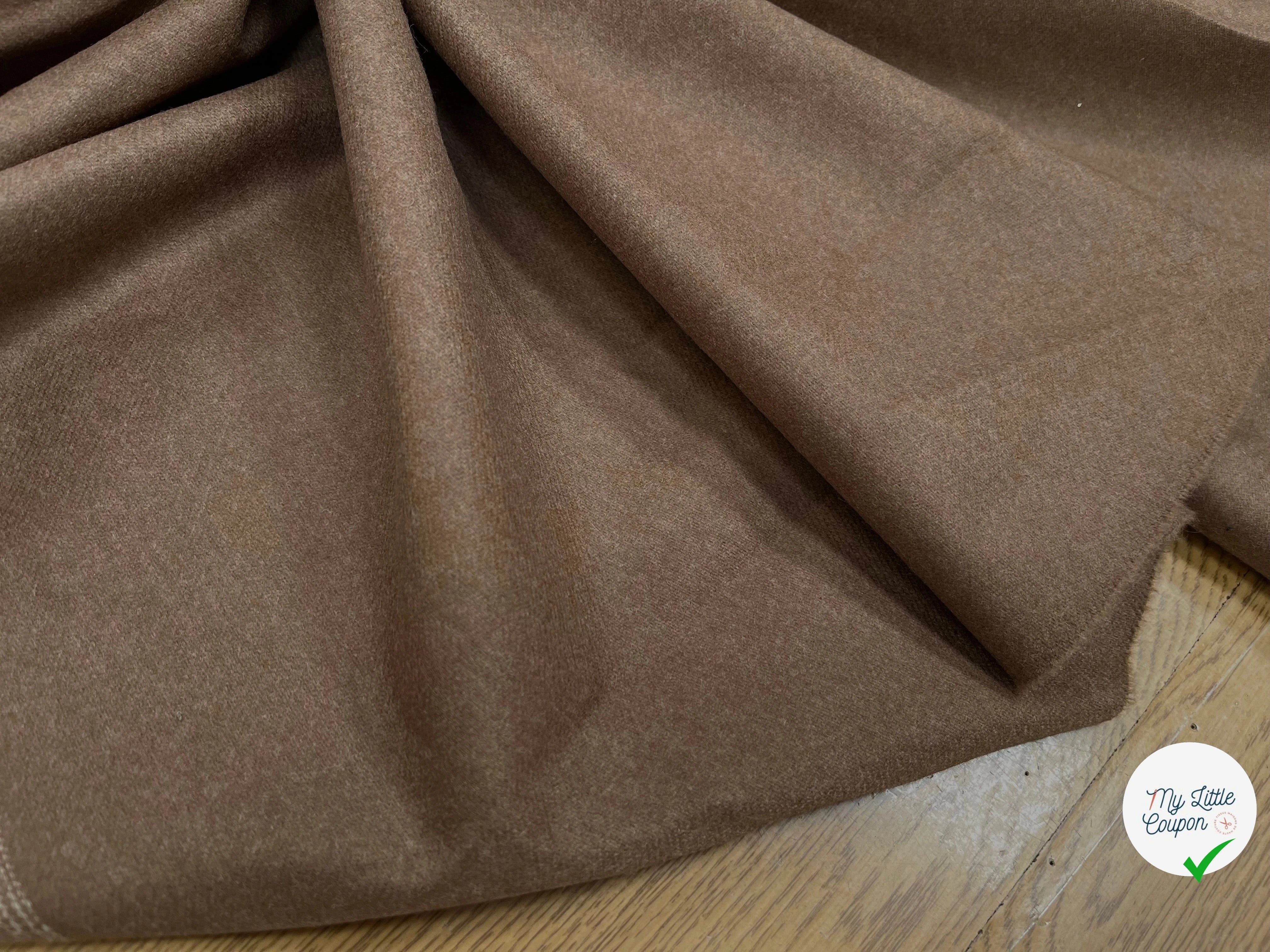 FLANELLE MARRON CAMEL LAINE - My Little Coupon