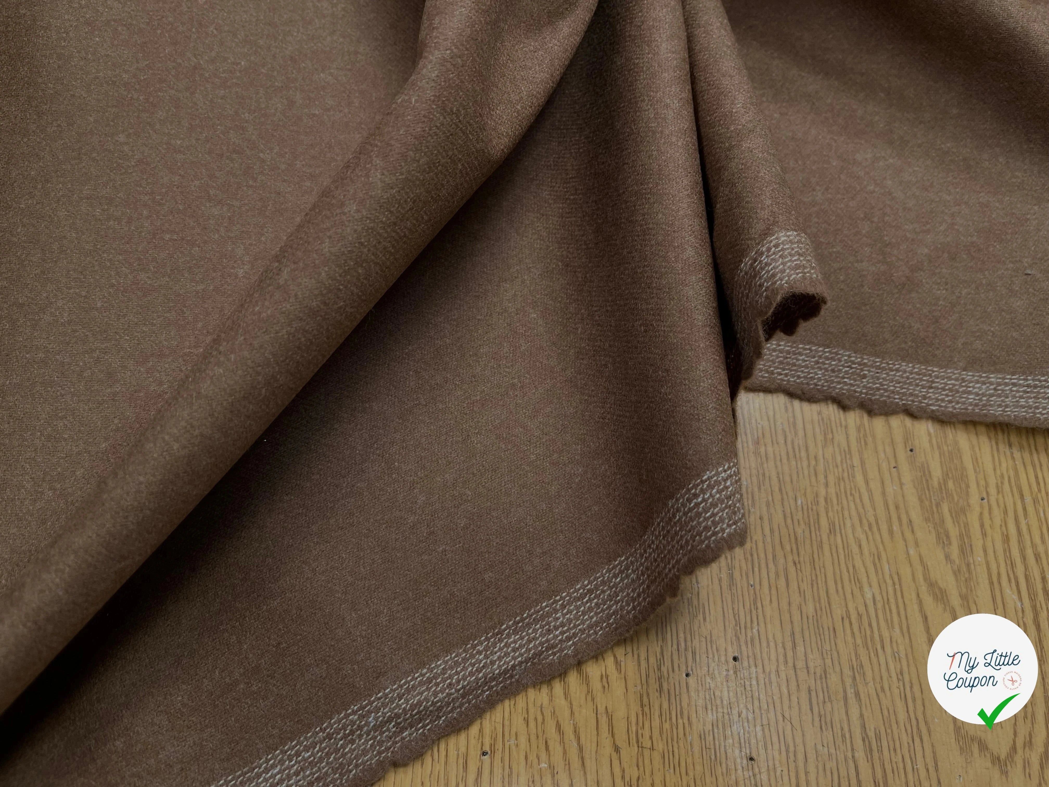 FLANELLE MARRON CAMEL LAINE - My Little Coupon
