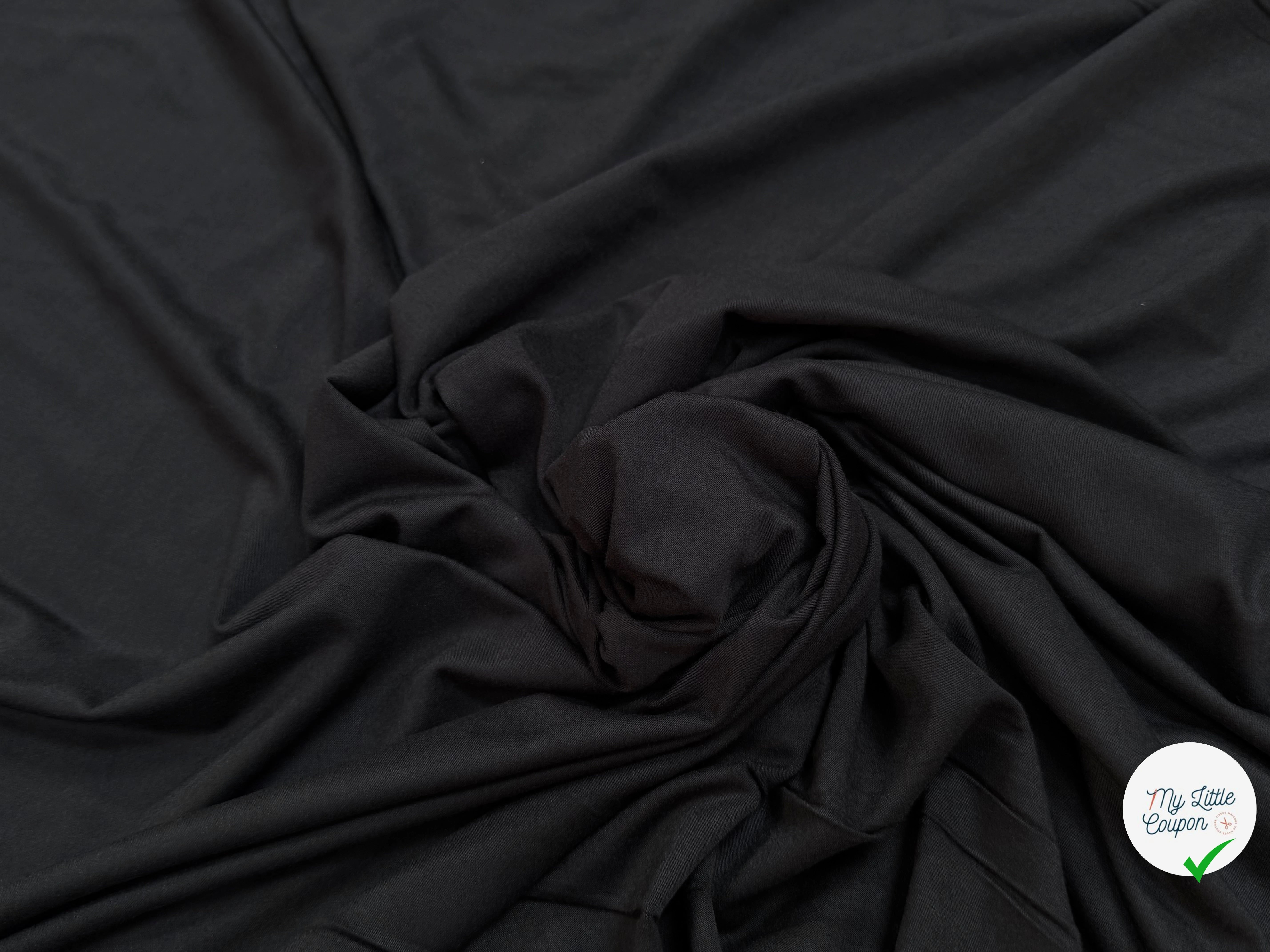 (CHUTE) JERSEY VISCOSE ULTRA DOUX ET STRETCH NOIR - My Little Coupon