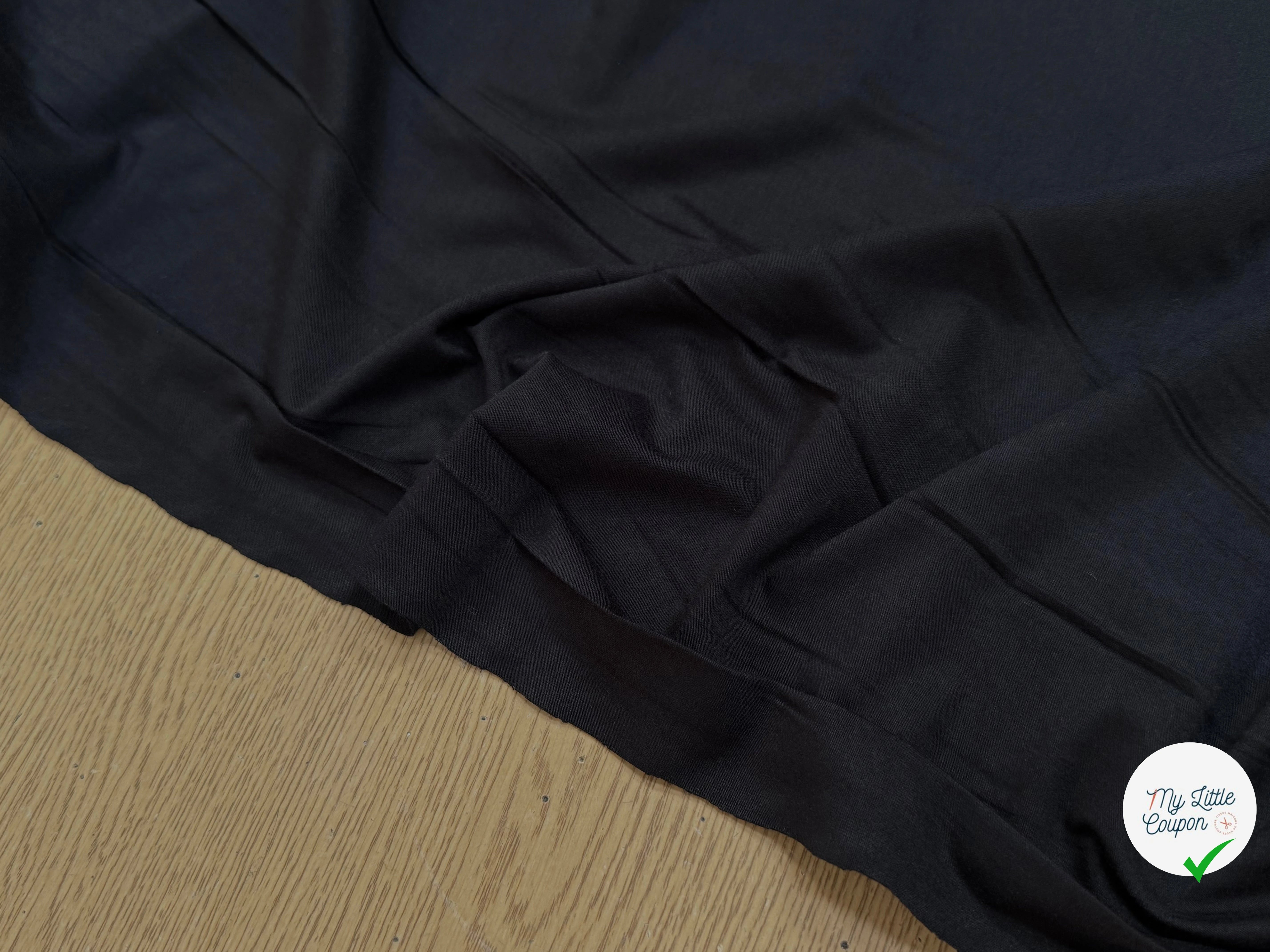 (CHUTE) JERSEY VISCOSE ULTRA DOUX ET STRETCH NOIR - My Little Coupon