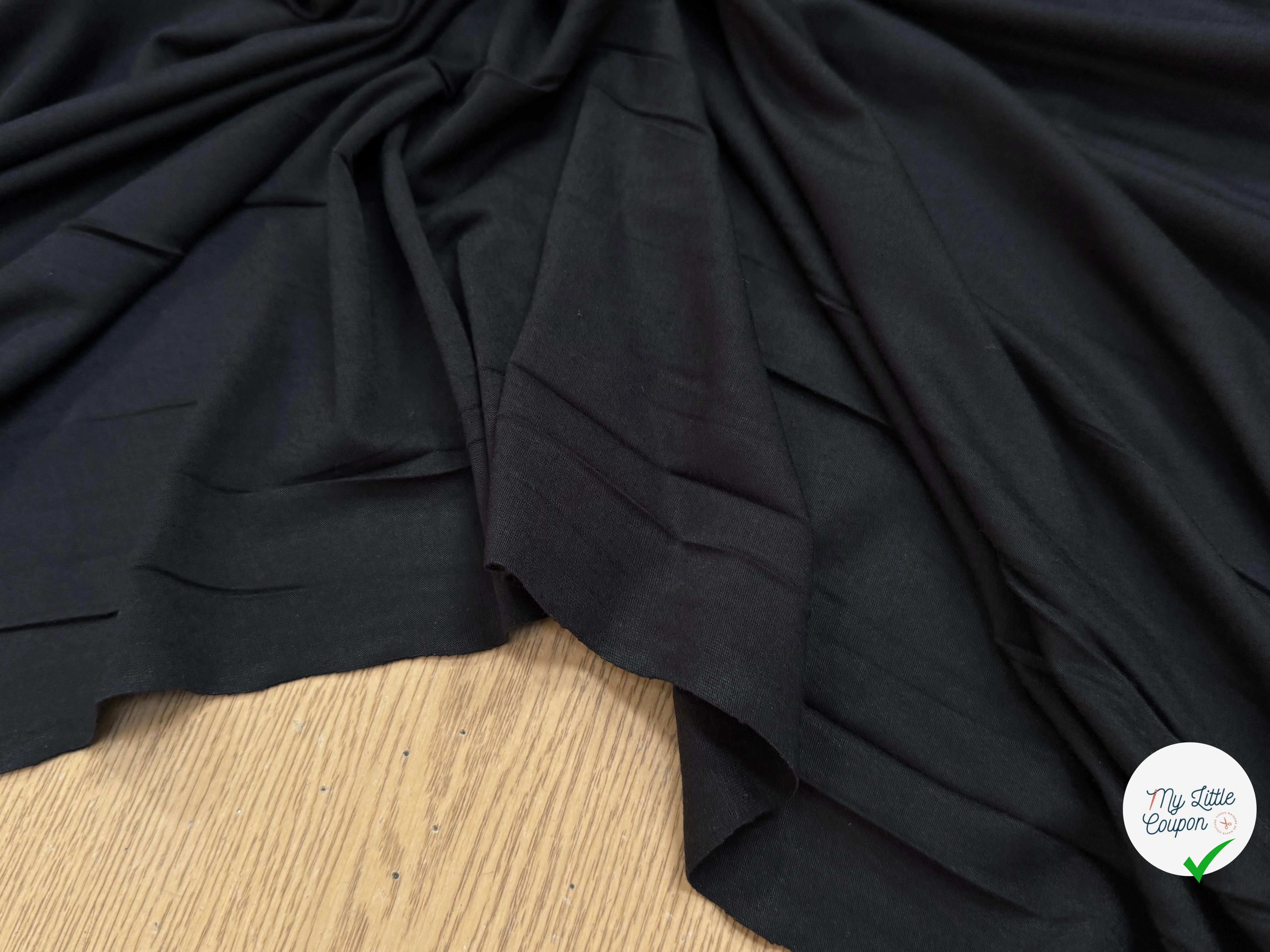 (CHUTE) JERSEY VISCOSE ULTRA DOUX ET STRETCH NOIR - My Little Coupon