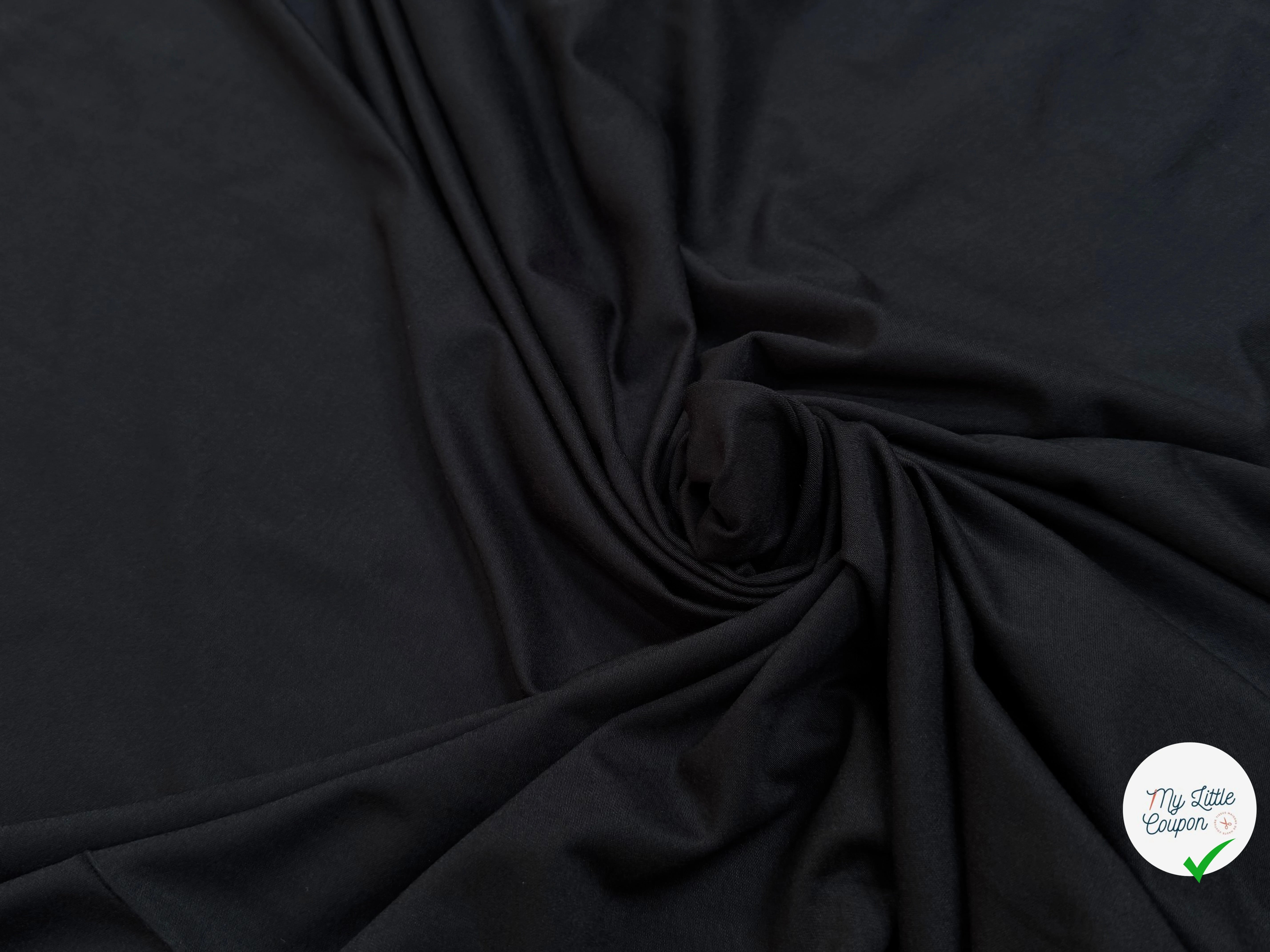 (CHUTE) JERSEY VISCOSE ULTRA DOUX ET STRETCH NOIR - My Little Coupon