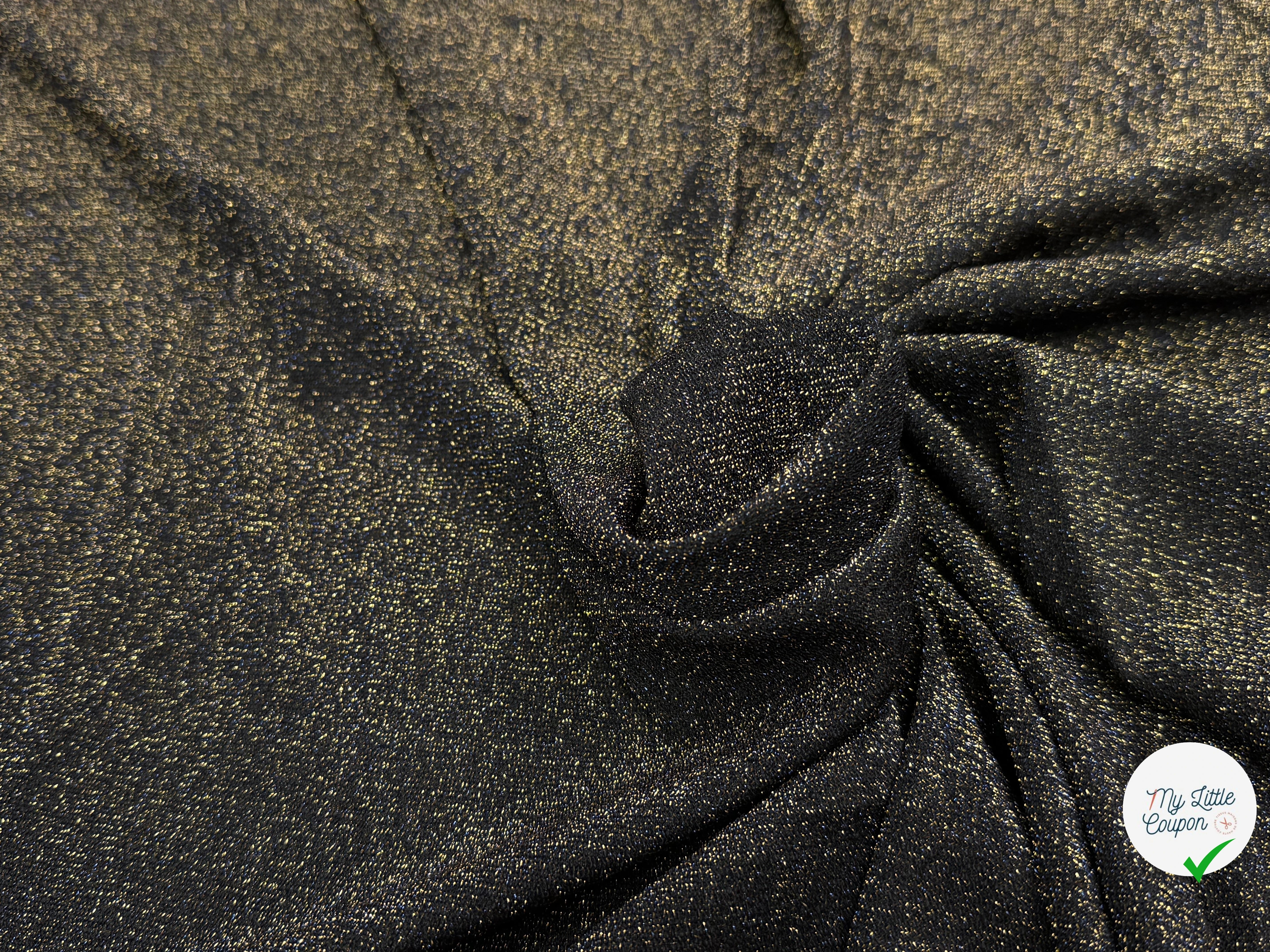 MAILLE FÊTE ULTRA STRETCH BRILLANT OR POLY FRENCH TERRY 2 TONE - My Little Coupon