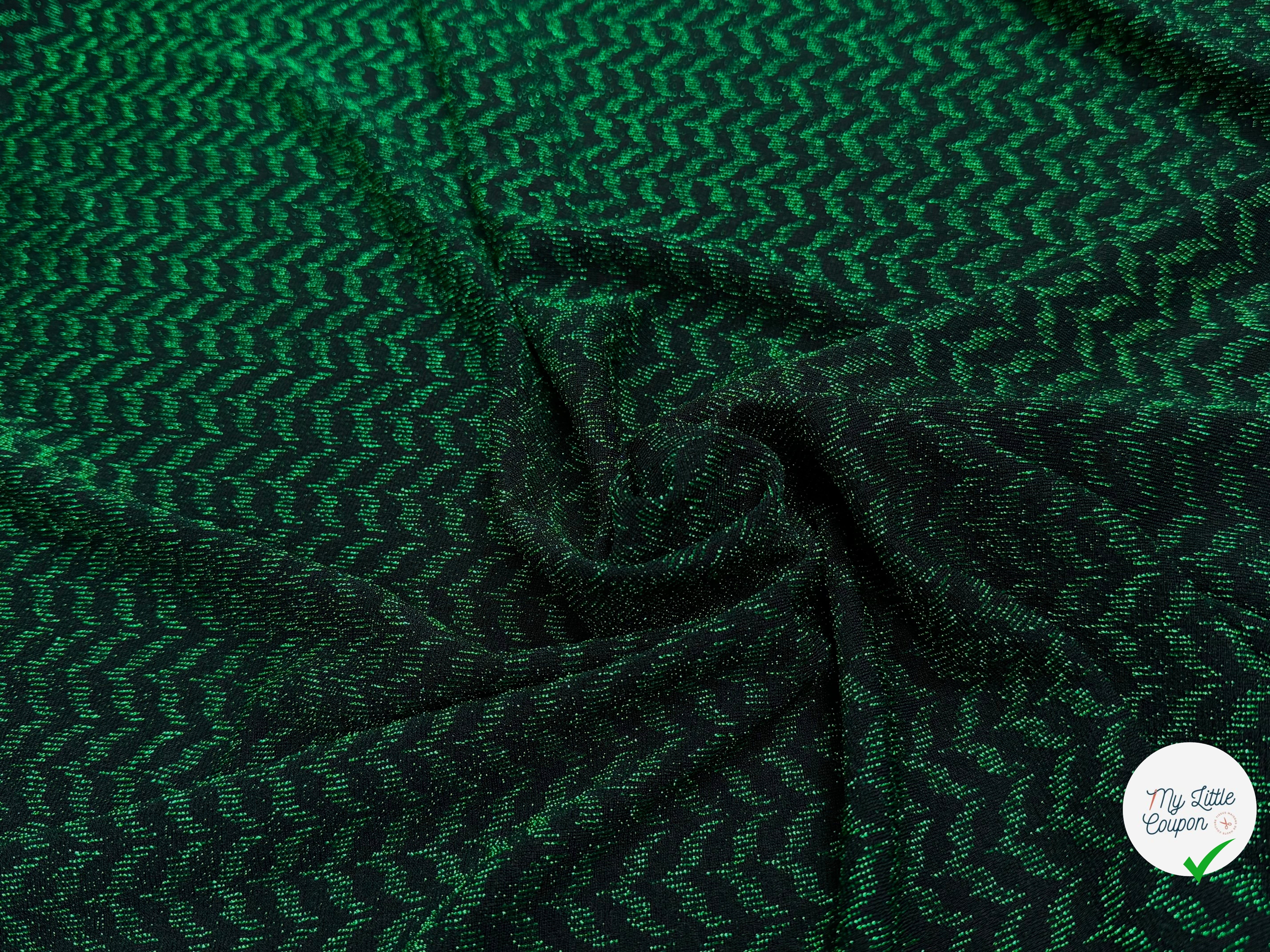 MAILLE FÊTE ULTRA STRETCH BRILLANT VERT - My Little Coupon