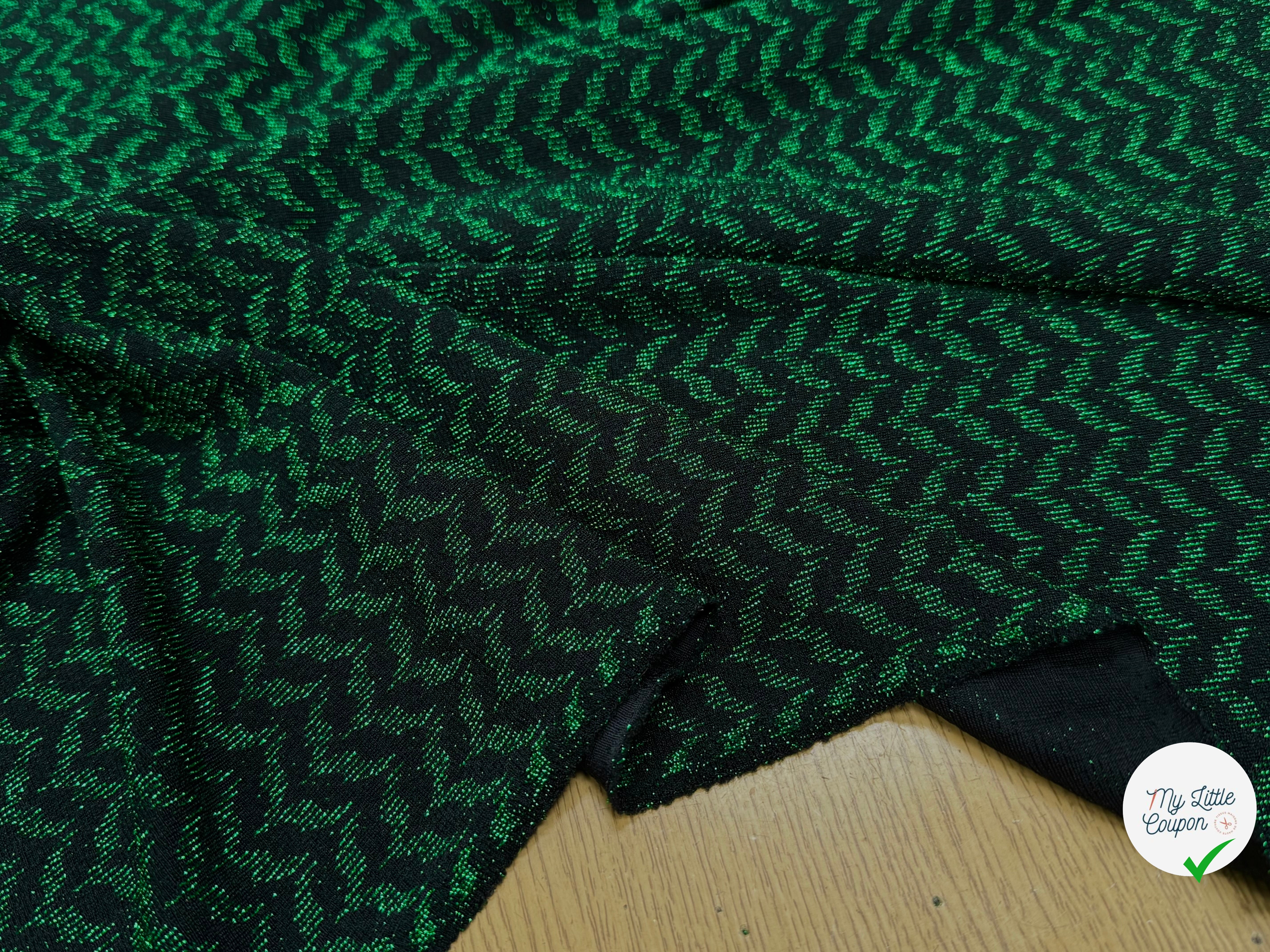 MAILLE FÊTE ULTRA STRETCH BRILLANT VERT - My Little Coupon