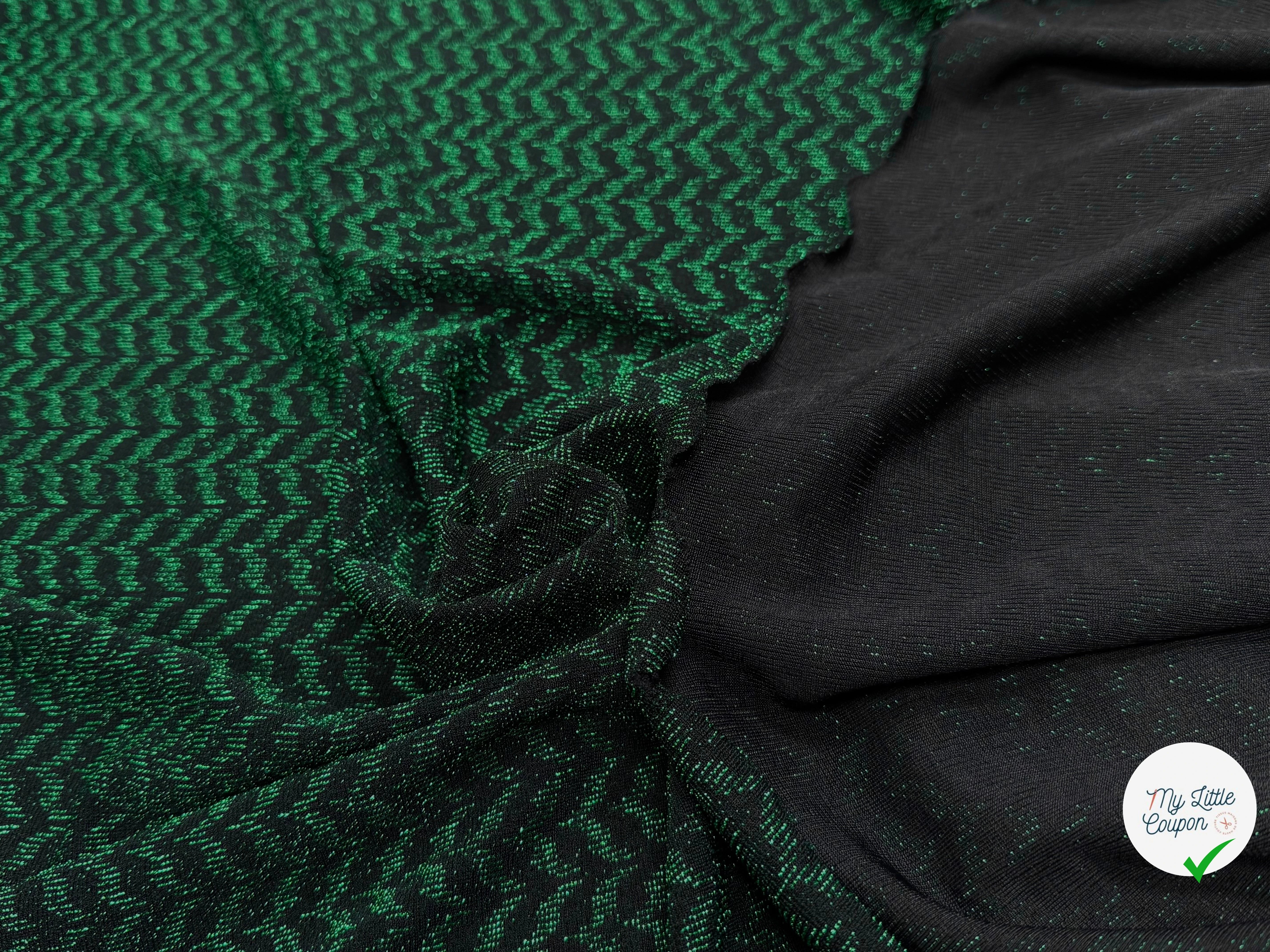 MAILLE FÊTE ULTRA STRETCH BRILLANT VERT - My Little Coupon