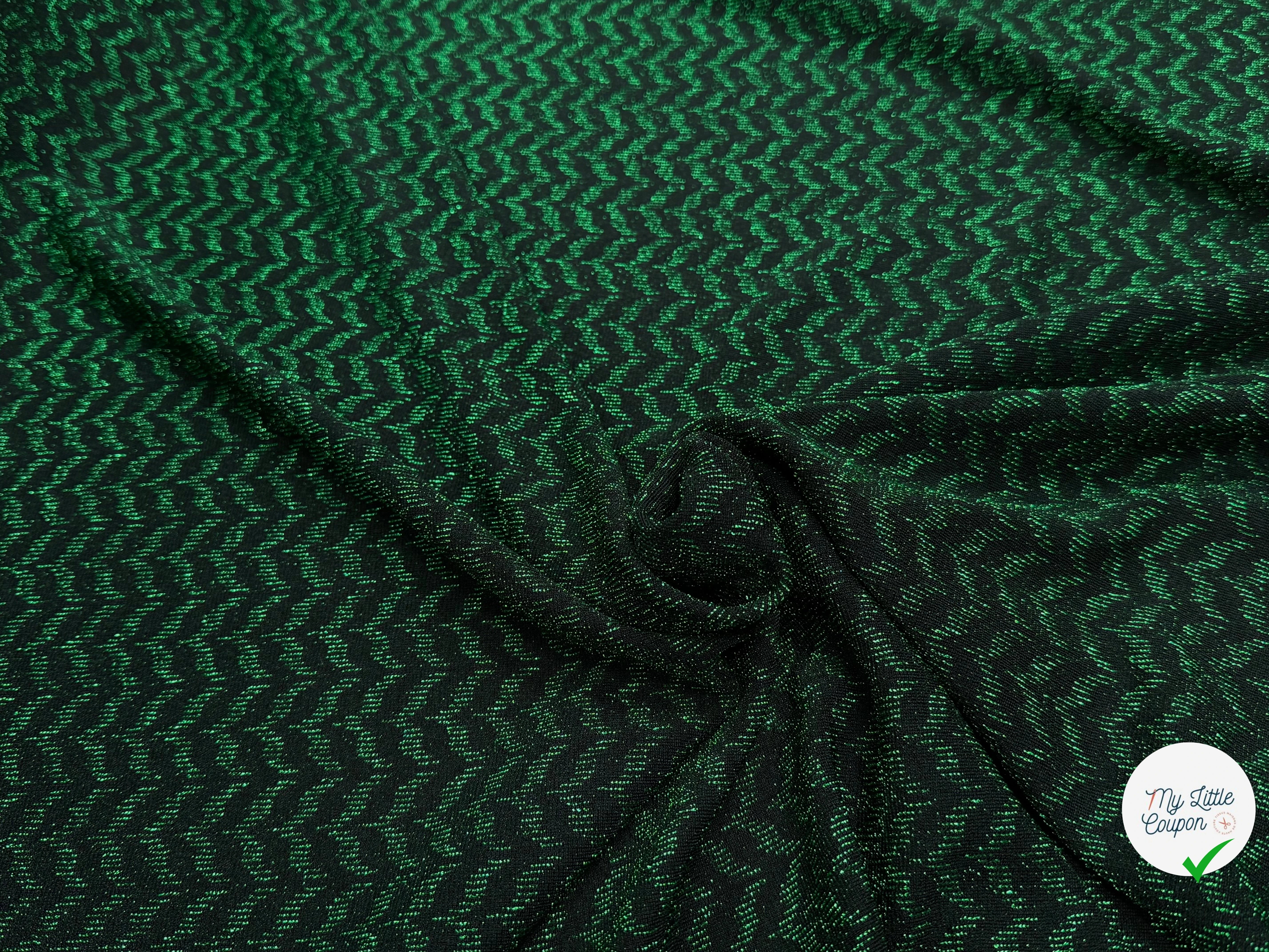 MAILLE FÊTE ULTRA STRETCH BRILLANT VERT - My Little Coupon