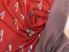 (CHUTE) MAILLE JACQUARD ESPRIT MILANO IMPRIMÉ PINGOUINS ROUGE ORANGÉ - My Little Coupon