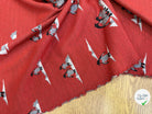 (CHUTE) MAILLE JACQUARD ESPRIT MILANO IMPRIMÉ PINGOUINS ROUGE ORANGÉ - My Little Coupon