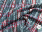 TWEED BOUCLETTE 56% LAINE BLEU À CARREAUX GIOVIXEN - My Little Coupon