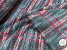 TWEED BOUCLETTE 56% LAINE BLEU À CARREAUX GIOVIXEN - My Little Coupon