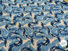 VISCOSE FLUIDE FOND BLANC IMPRIMÉE TOURBILLON BLEU ET CIEL - My Little Coupon