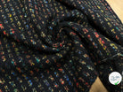 (CHUTE)LAINAGE MANTEAU MOTIF PEINTURE MULTICOLORES FOND NOIR - My Little Coupon