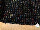 (CHUTE)LAINAGE MANTEAU MOTIF PEINTURE MULTICOLORES FOND NOIR - My Little Coupon