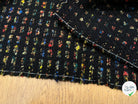 (CHUTE)LAINAGE MANTEAU MOTIF PEINTURE MULTICOLORES FOND NOIR - My Little Coupon