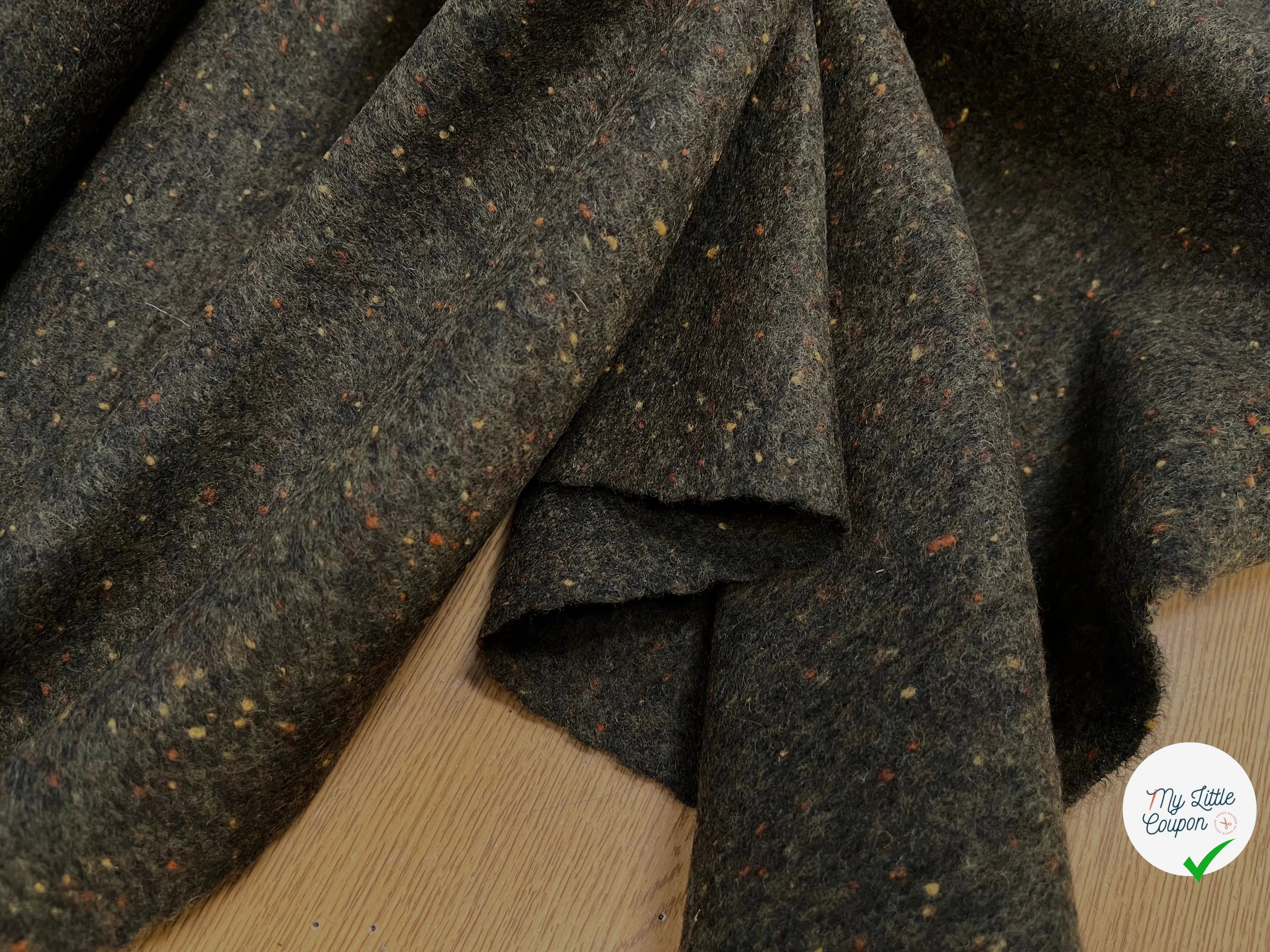 (CHUTE)LAINAGE MANTEAU MOUCHETÉ VERT TACHETÉ - My Little Coupon